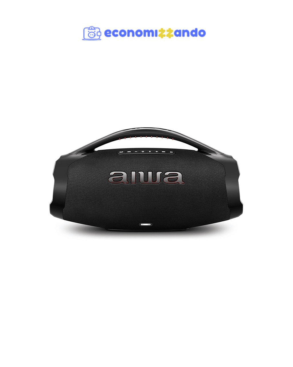 Caixa de Som Boombox Plus AIWA BBS-01-B 200W Bluetooth 30H IP66 USB Preto