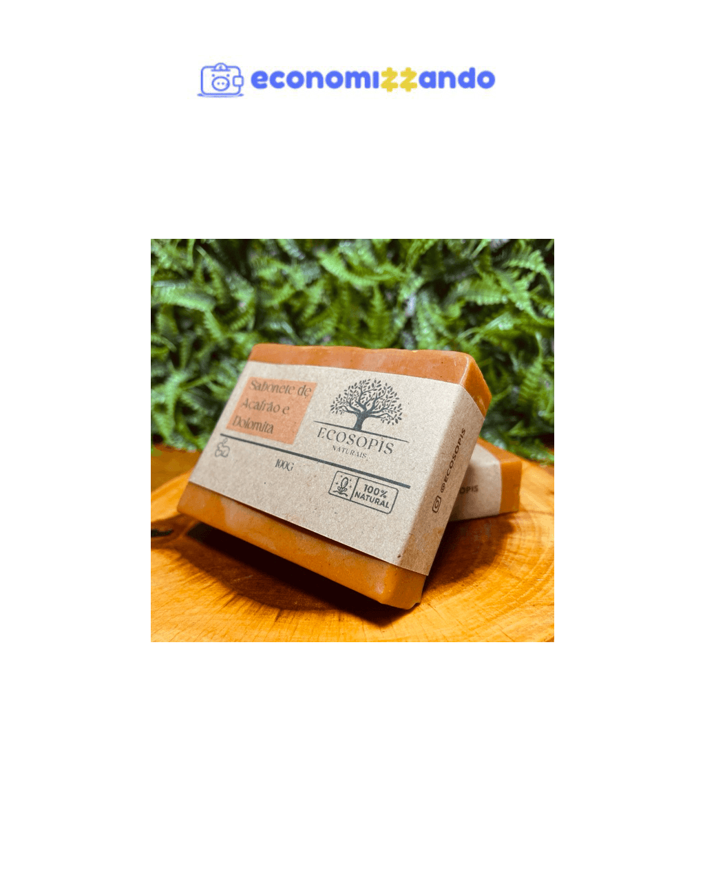 Sabonete de Açafrão e Dolomita Clareador