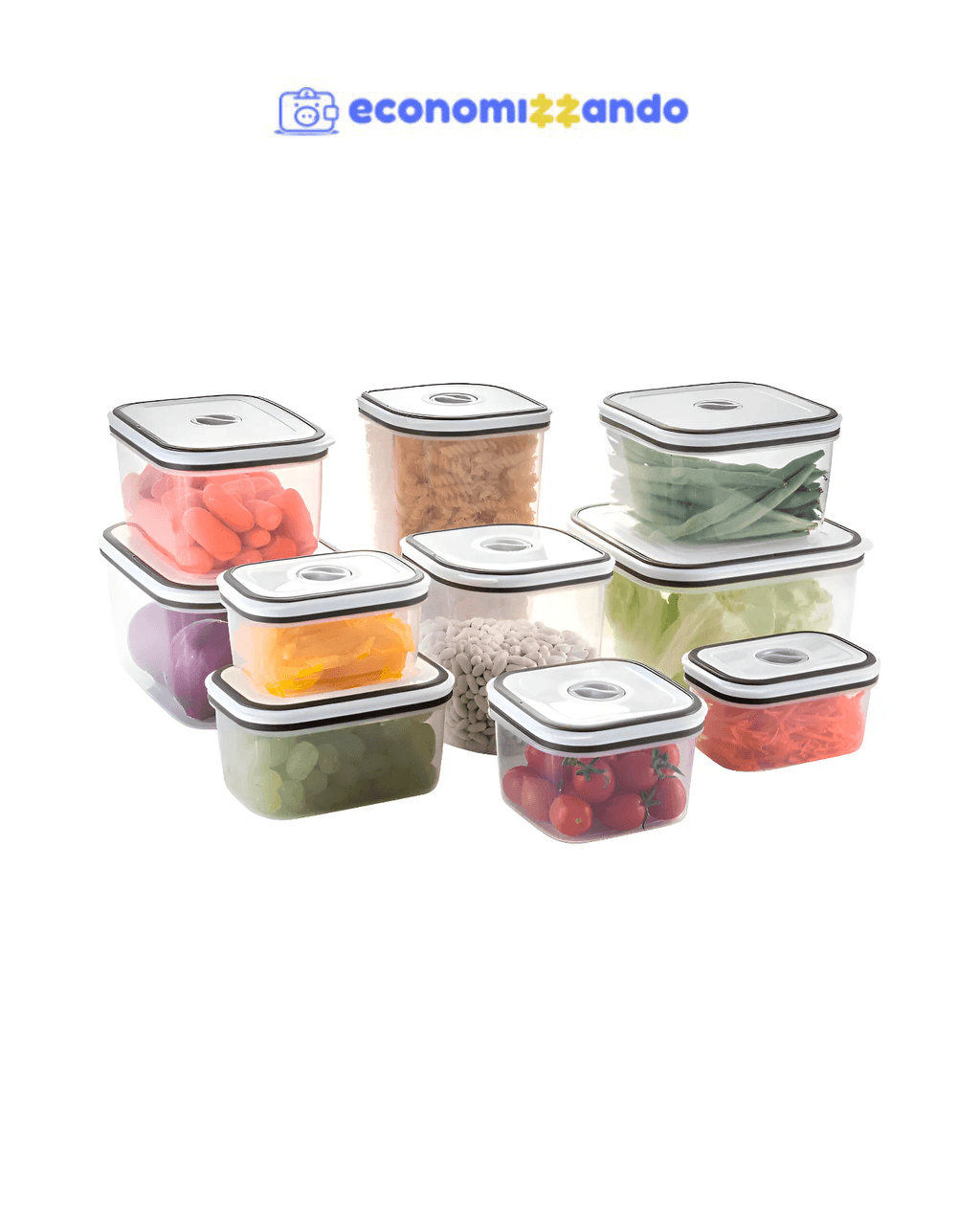 Conjunto 10 Potes Herméticos Com Tampa Easy-open Electrolux