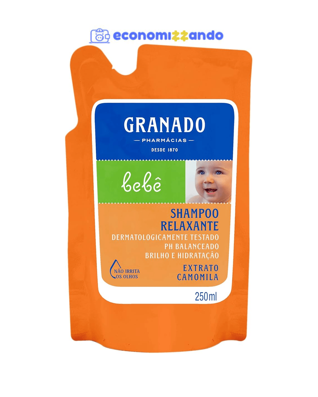 Granado Refil Shampoo Bebê, Camomila, 250ml