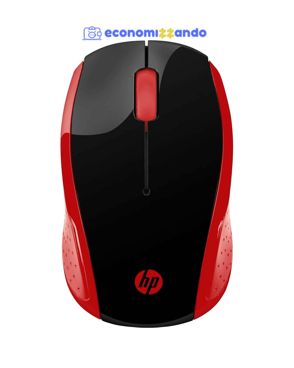 Mouse Sem Fio HP 200 Oman Vermelho - 2HU82AA