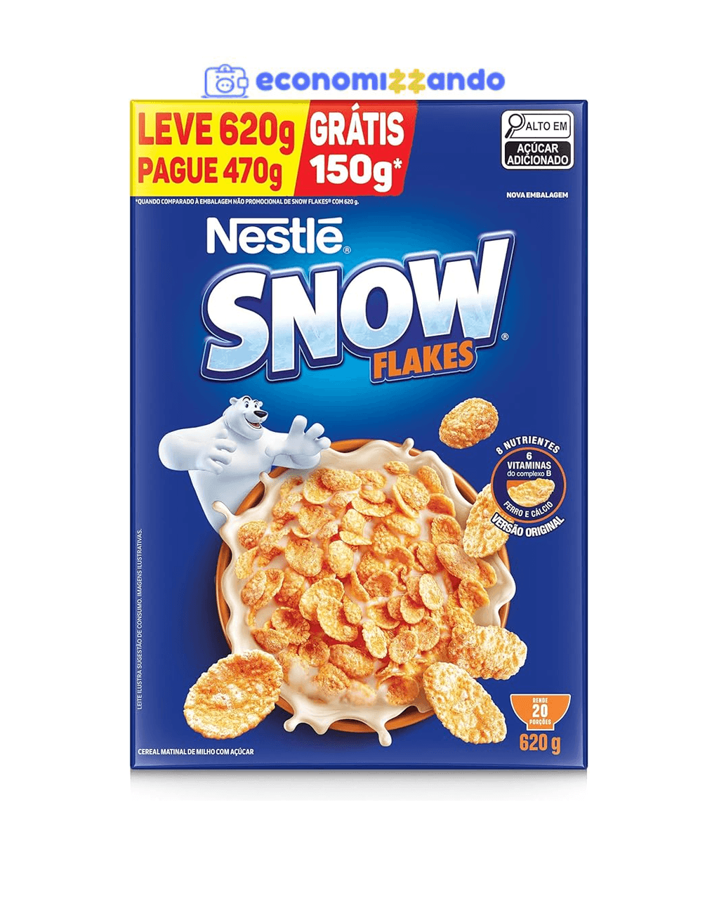 Snow Flakes Cereal Matinal Tradicional Leve 620G - (Min. 2UN.)