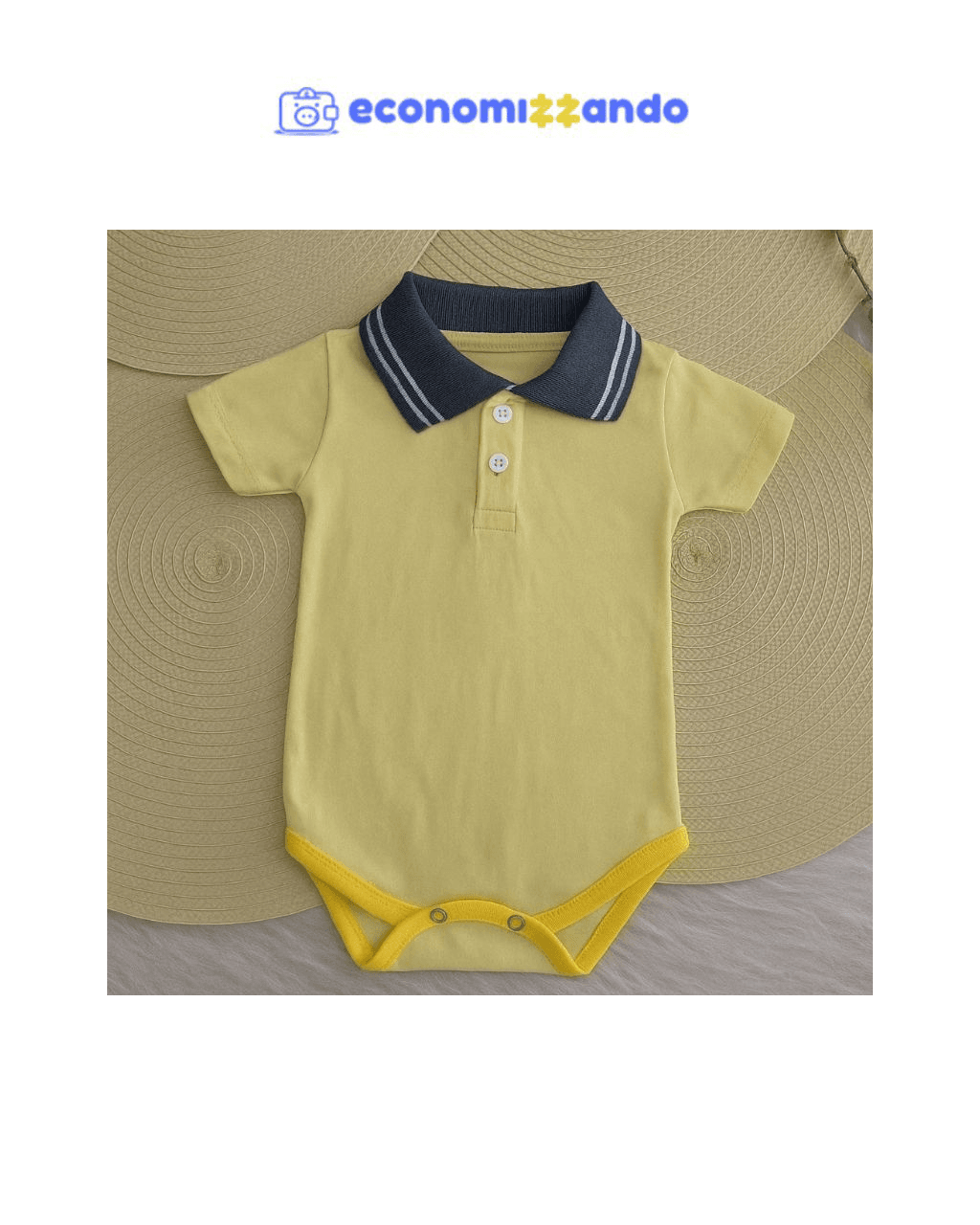 Body Polo Bebê Estiloso - Cores Vibrantes Roupa Bory de Bebê Menino