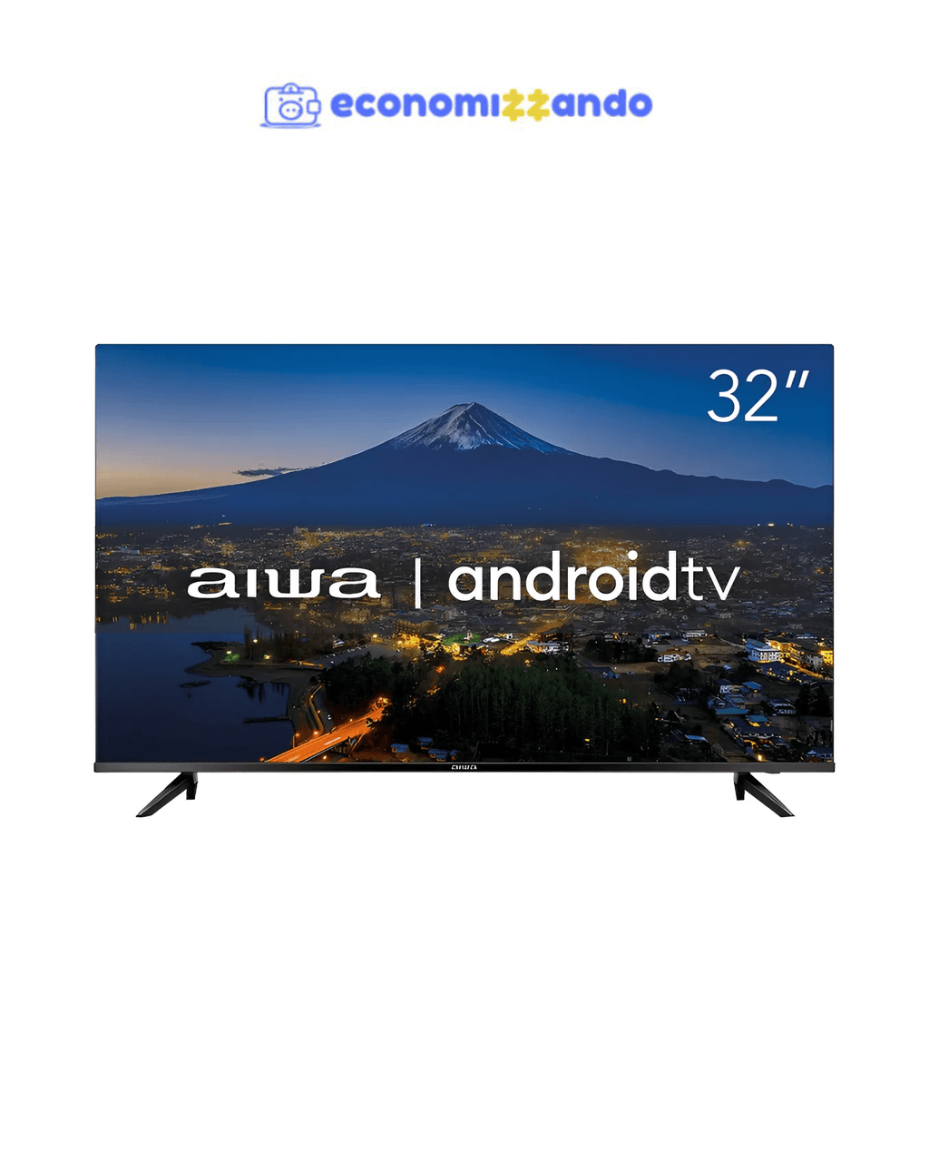 Smart TV AIWA 32” Android HD Borda Ultrafina HDR10 Dolby Áudio AWS-TV-32-BL-02-A