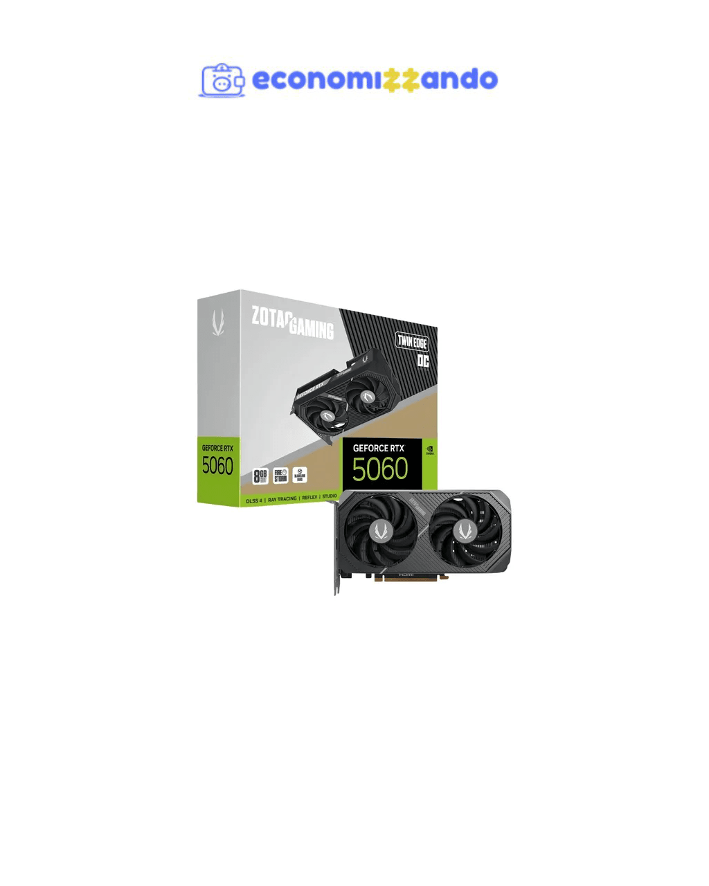 Placa De Vídeo Zotac Gaming Rtx 5060 8gb Gddr7 Oc
