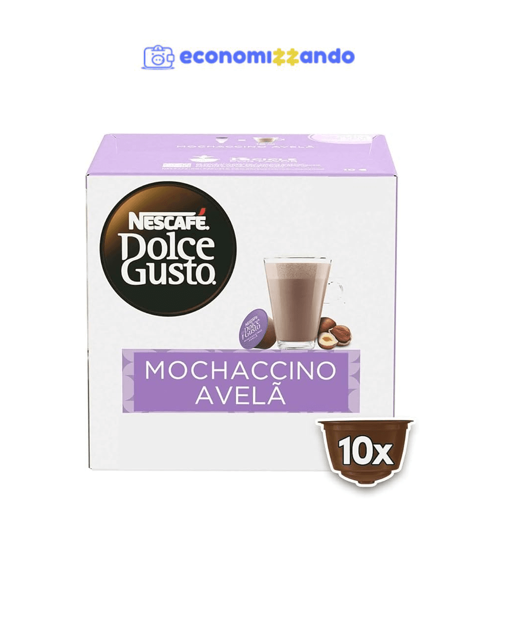 Dolce Gusto Mochaccino Em Cápsula Avelã Nescafé Caixa 170G 10 Unidades