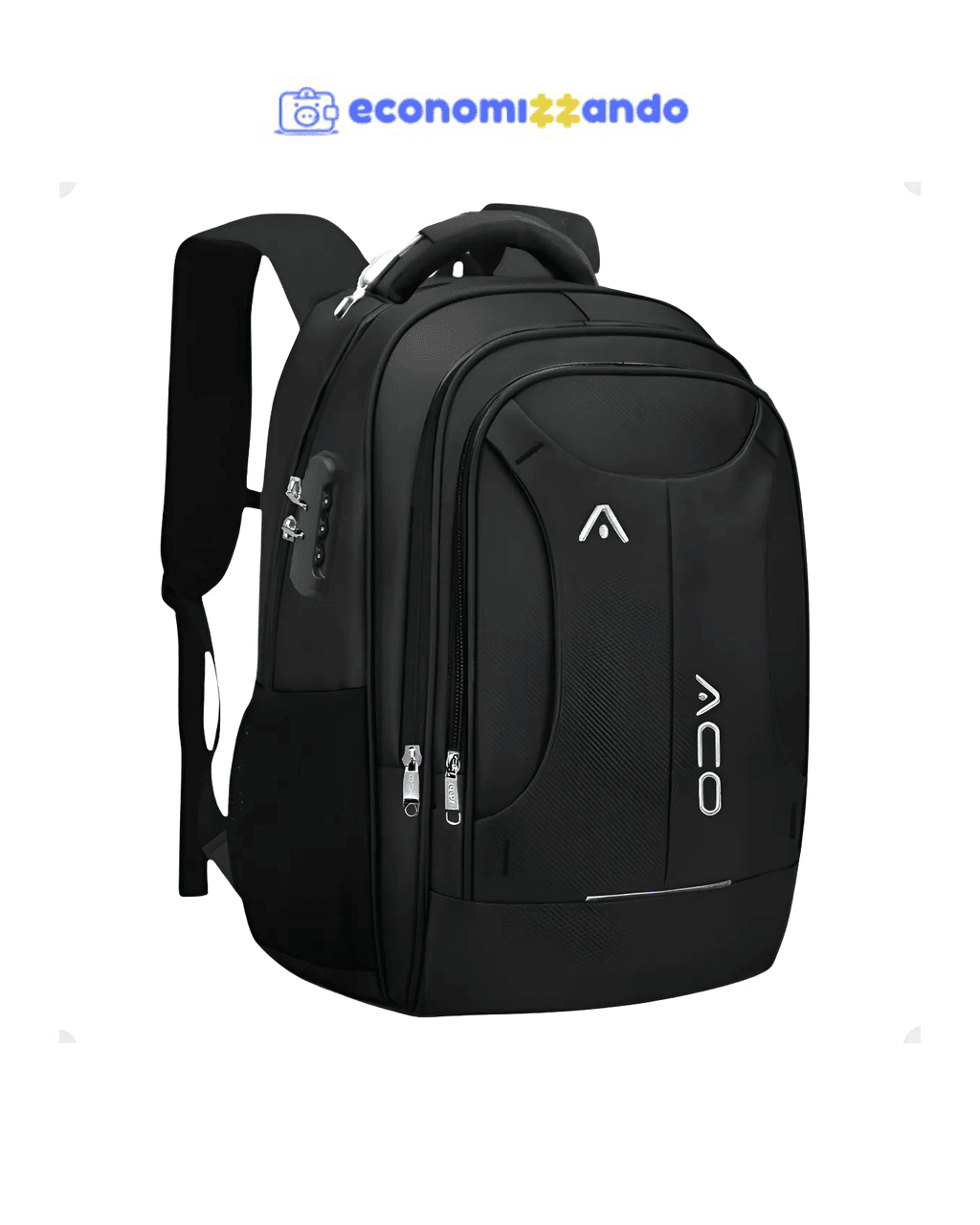Mochila Notebook Impermeável Masculina Cadeado Anti furto Saida Usb Bagear 35L Cor Preta