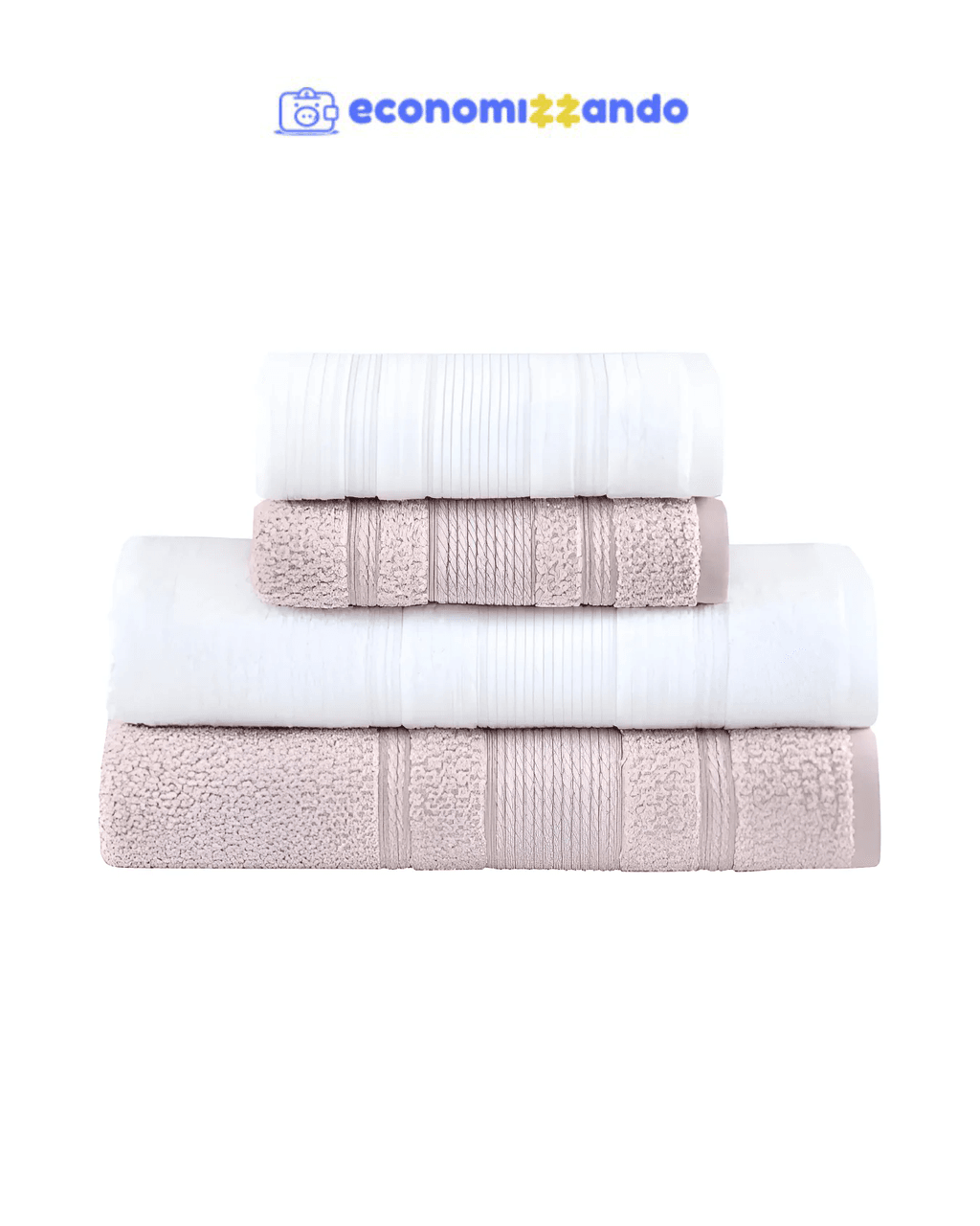 Jogo De Toalhas Buddemeyer Bella Extra Soft Banho 4 Peças Branco/bege