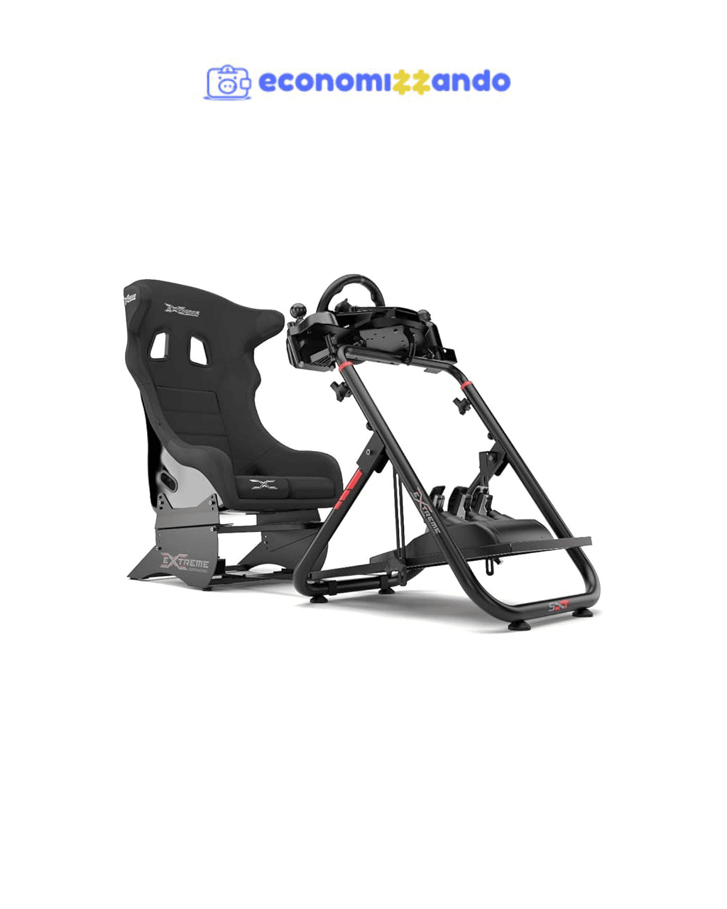 Extreme Simracing Suporte Para Volante Cockpit Simulador SXT V2 Preto