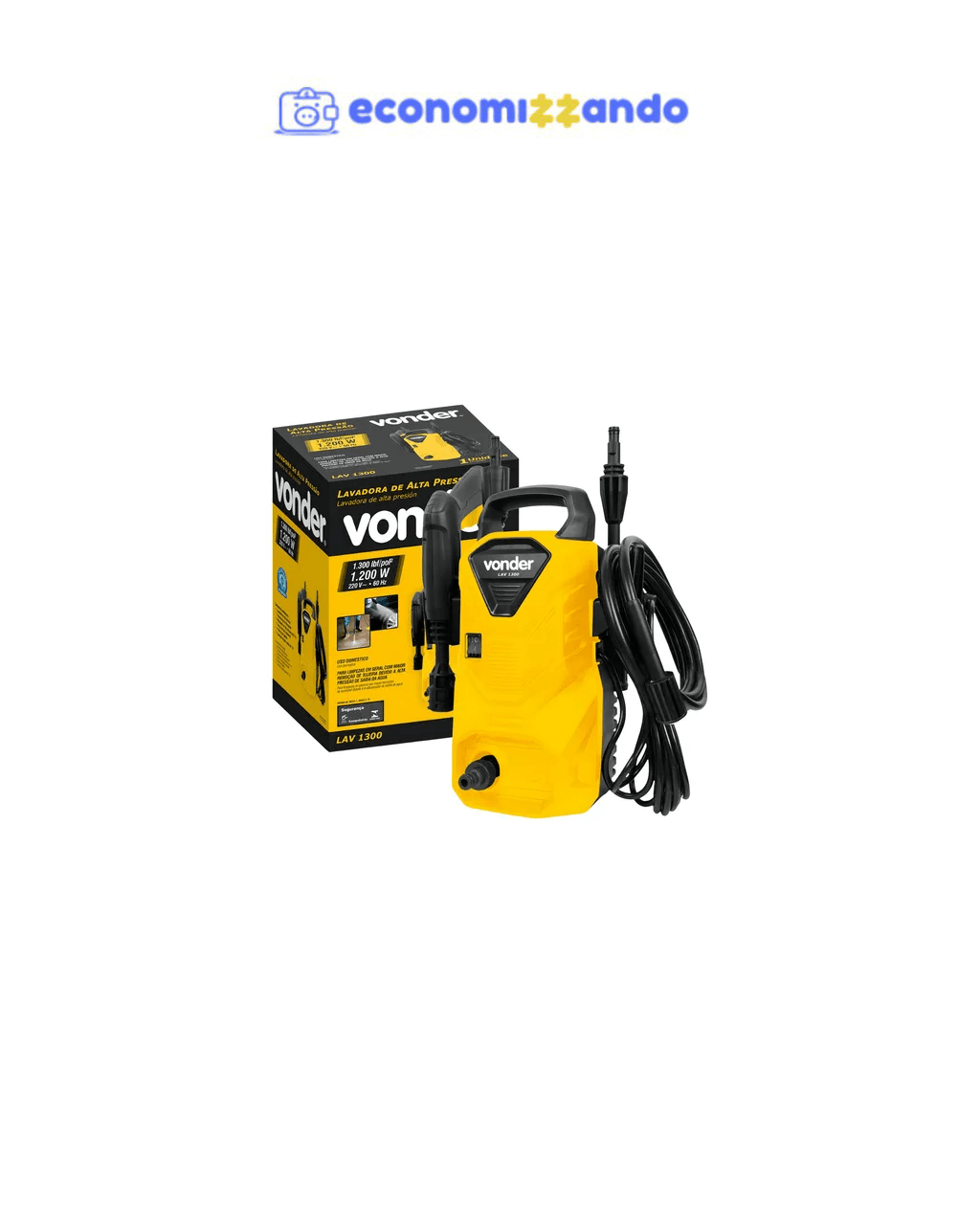 Lavadora De Alta Pressão Vonder Leve Lav 1300 90bar - 127V