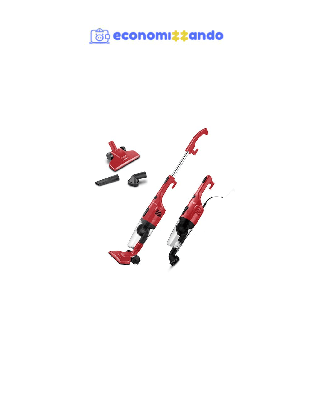 Aspirador de Pó Vertical 2 em 1 Mondial Turbo Cycle AP36 1100W - Vermelho