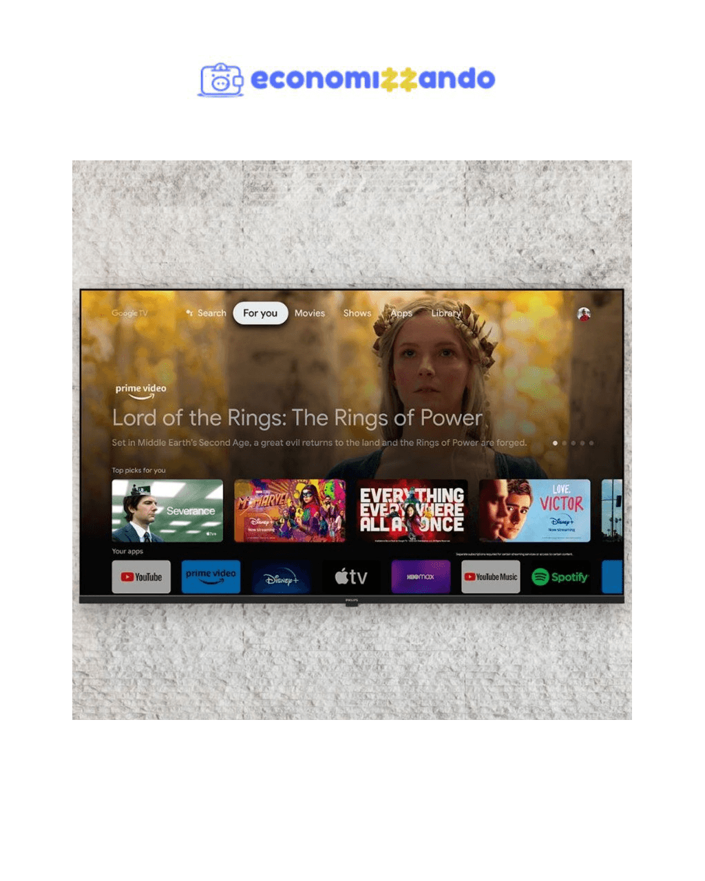 Tv Philips Smart Google Tv 4K HDR 50 Comando de Voz Dolby Audio 50PUG7019