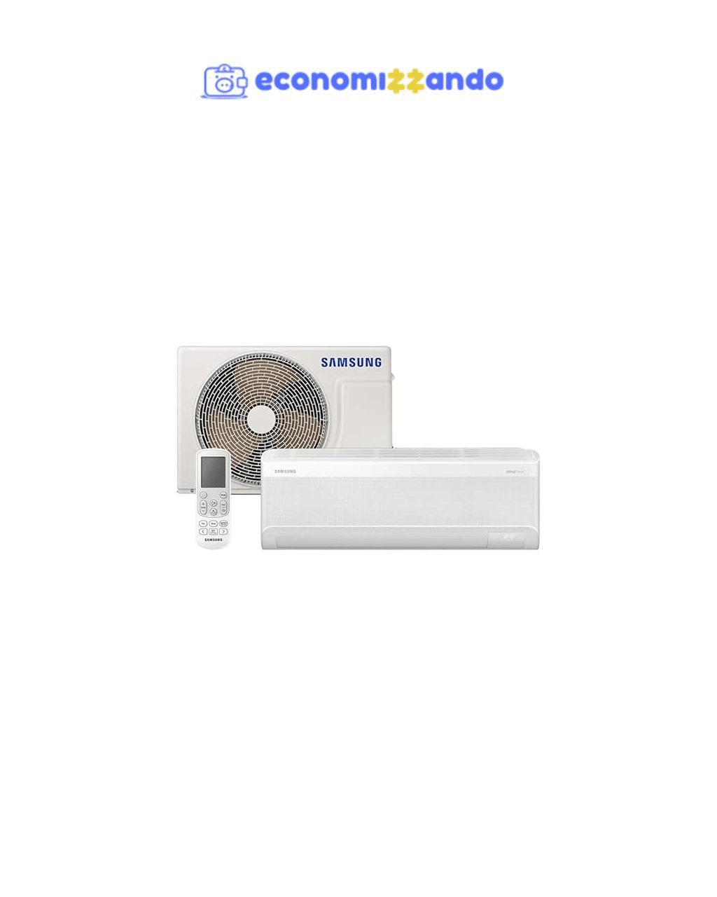 Samsung Ar-condicionado Split Inverter WindFree AI 12.000 BTUs Frio Sem Vento AR12DYFAAWKNAZ 220V