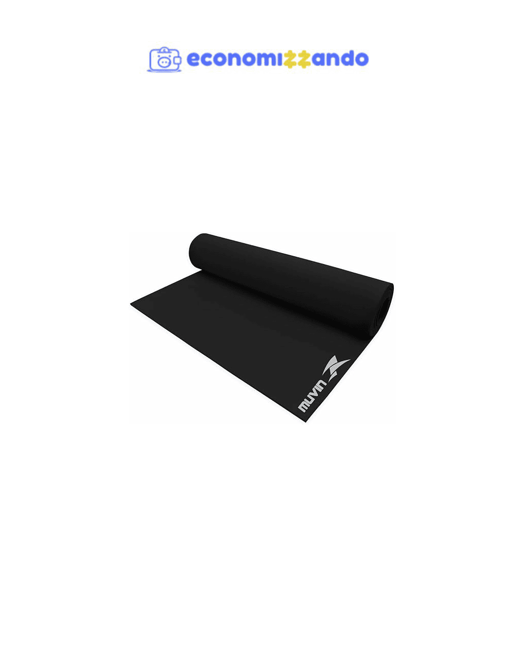 Tapete para Yoga em EVA Muvin Light - Tamanho 180cm x 50cm x 0,4cm - (Preto)