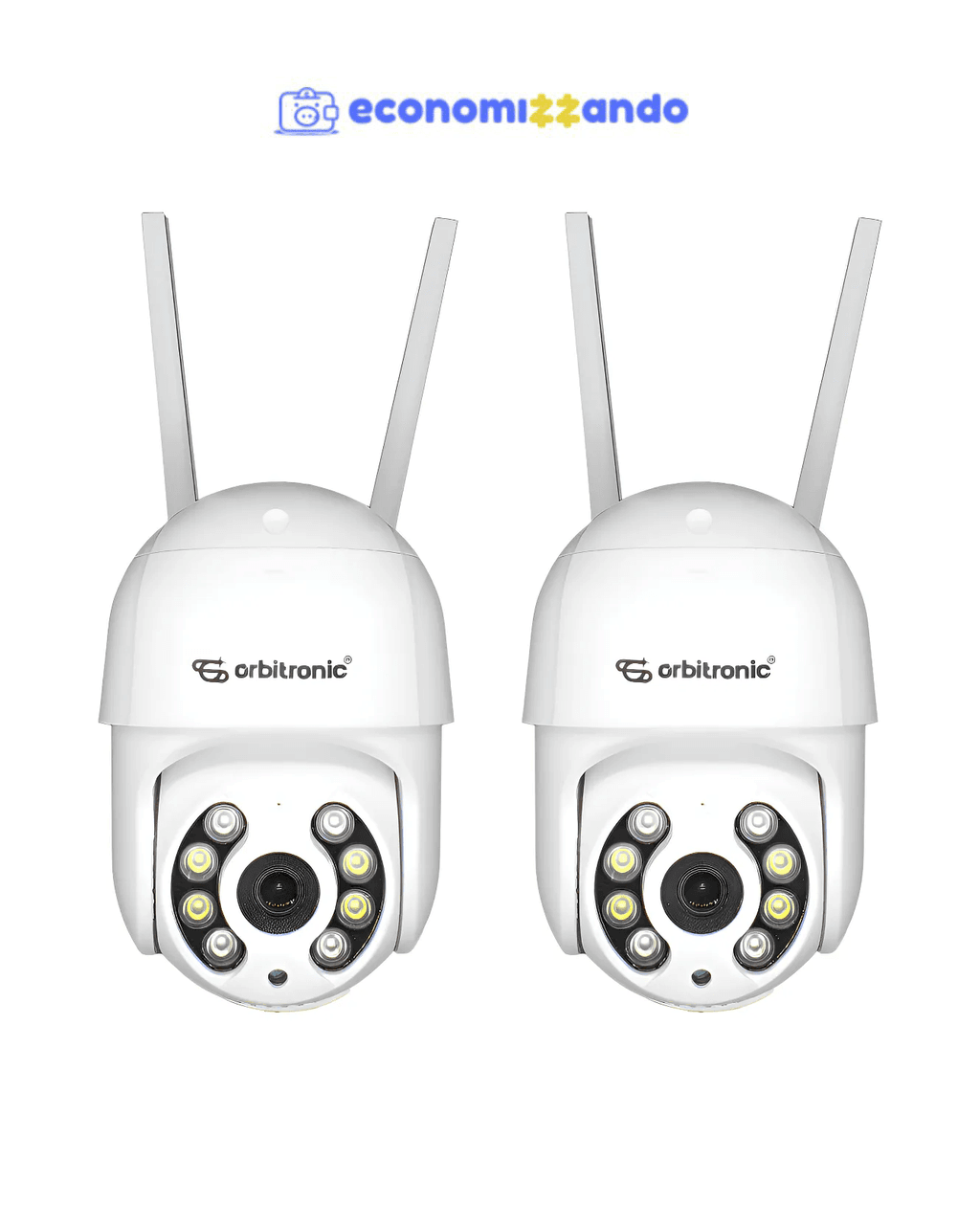 Kit 2 Câmera De Segurança Orbitronic ORB776 Com Resolução 1080p Branco