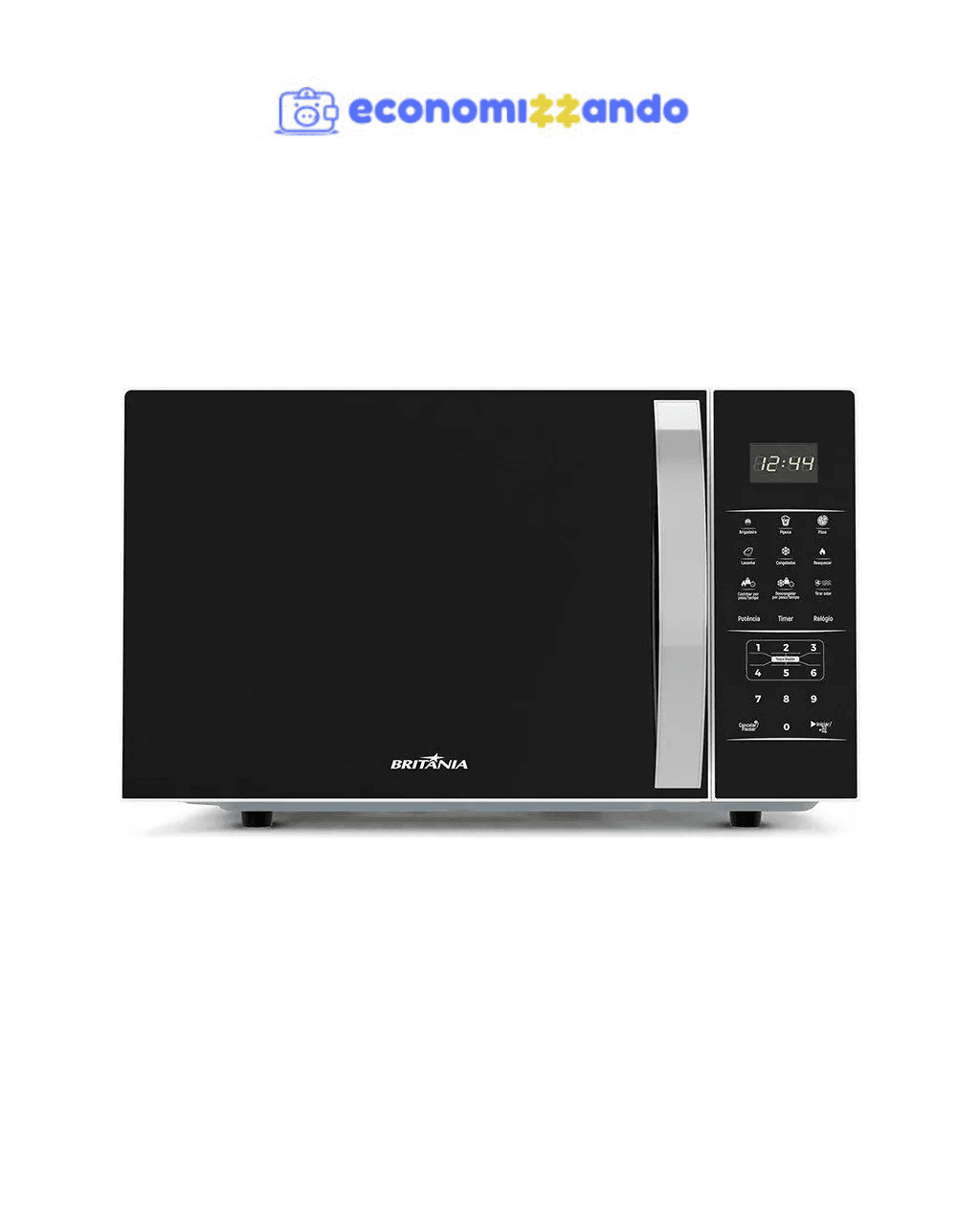 Micro-ondas Bmo28 Porta Espelhada 25l 1100w Britânia