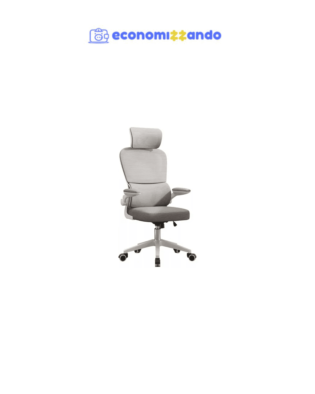 Cadeira Escritório Ergonômica Genebra G500 Luvinco Cor Cinza Com Suporte Lombar estofado mesh