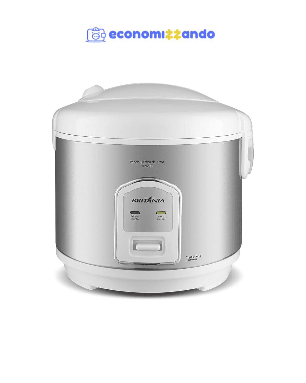 Panela de arroz, Bpa5bi, 5 xícaras, Branco, 110v, Britânia