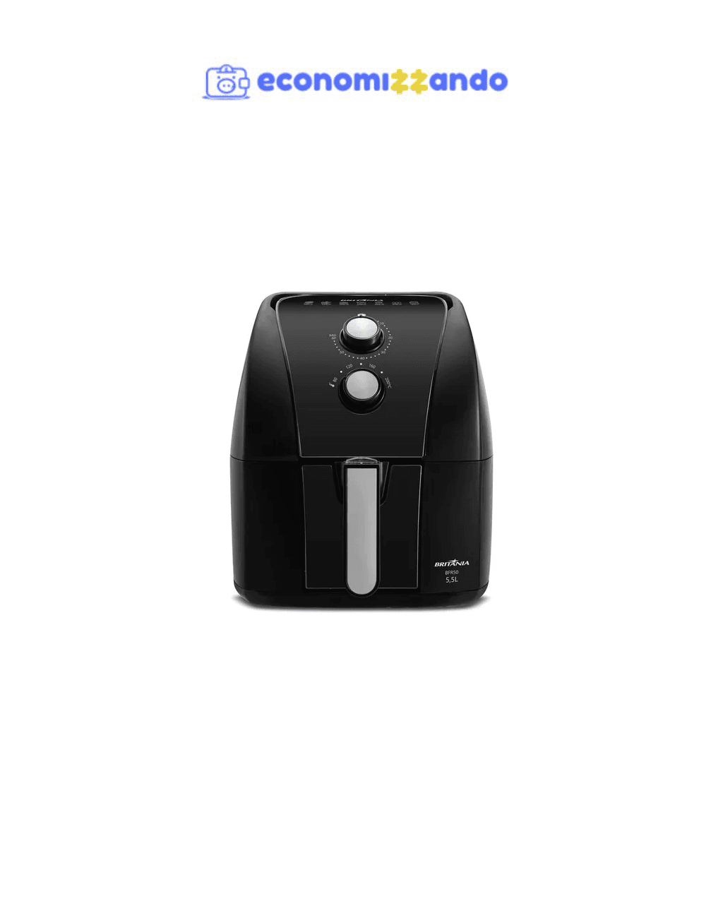 Air Fryer Britânia 5,5l Antiaderente Redstone 1500w BFR50 Cor Preto