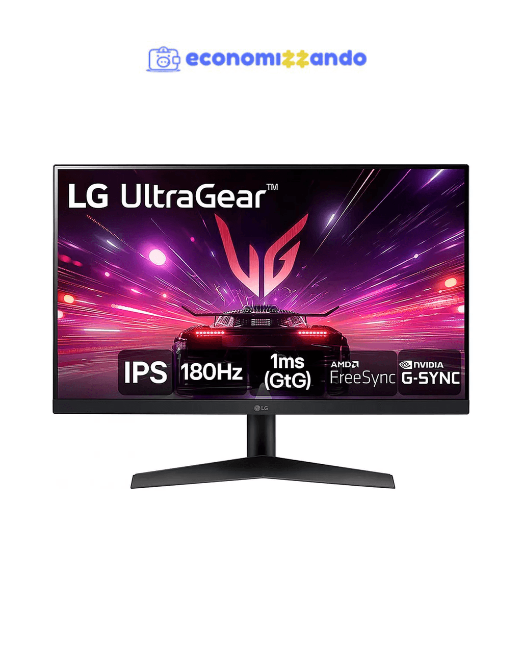 Monitor Gamer LG UltraGear 24” 24GS60F-B IPS Full HD 180Hz 1ms (GtG) NVIDIA® G-SYNC® AMD FreeSync™ HDR10 sRGB 99% HDMI DisplayPort