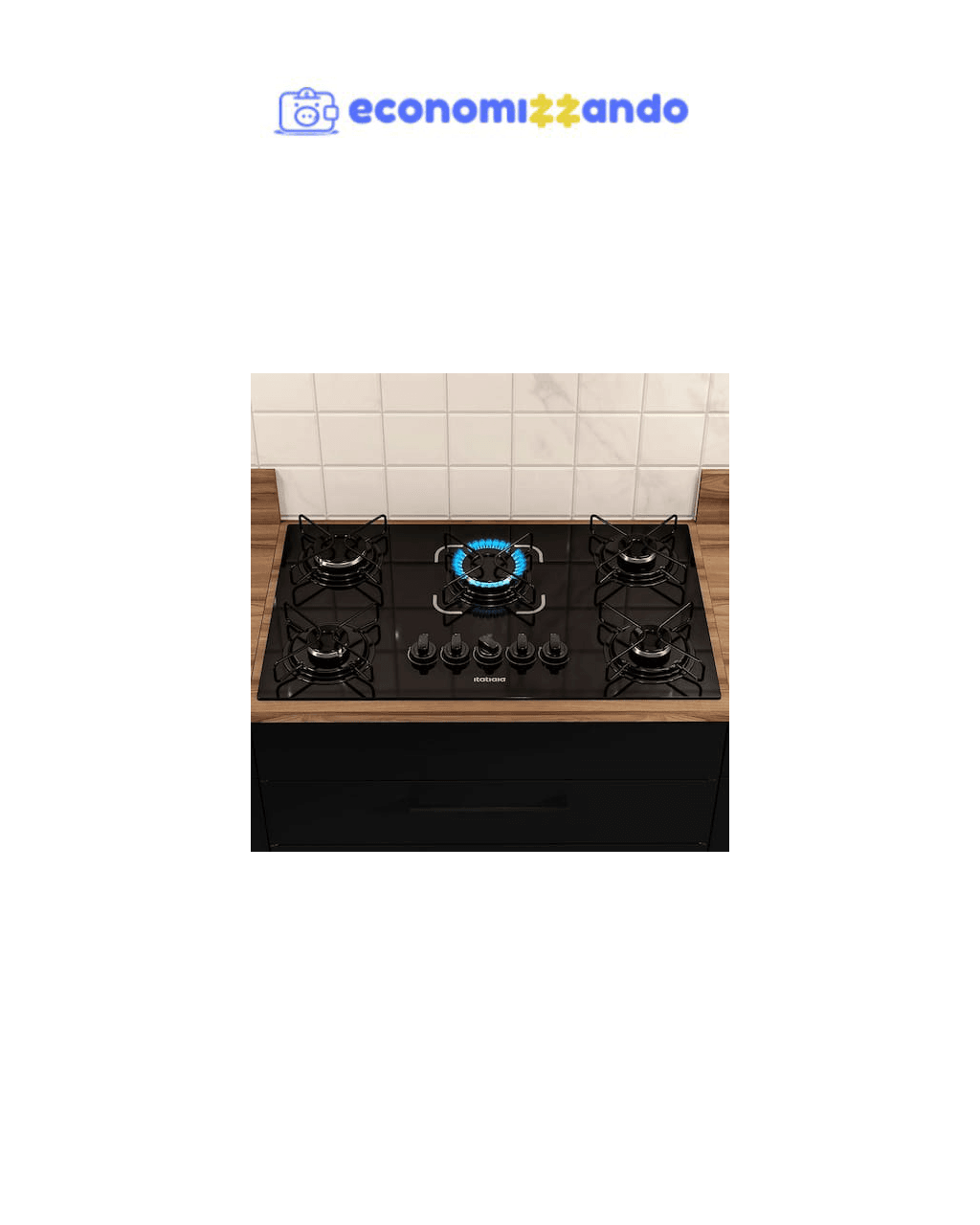 Cooktop Itatiaia Essencial 5 Bocas Vidro Preto Bivolt 3700000193