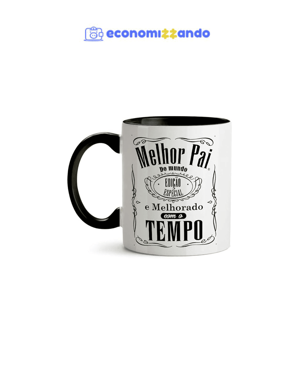 Yexati Caneca Dia Dos Pais - O Melhor Pai - 320ml - Preto - Caneca Personalizada