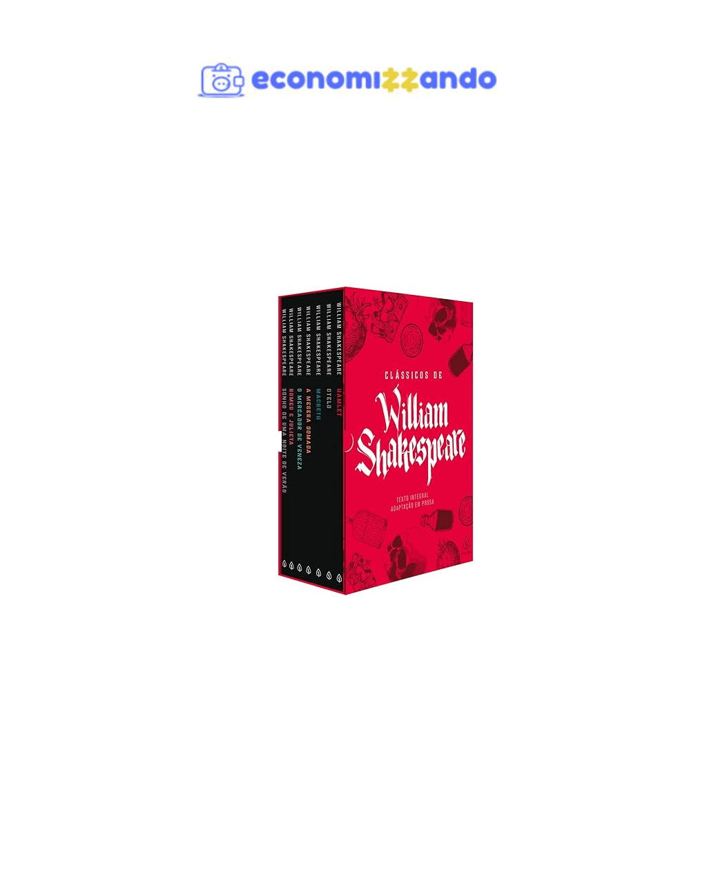 Box Clássicos de William Shakespeare - com 7 marcadores de páginas