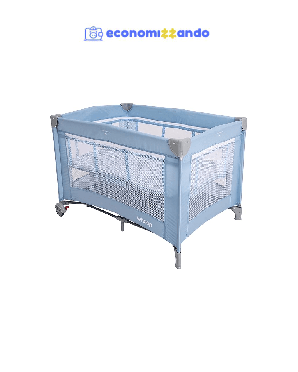 Berço Cercado Desmontavel Portatil Kiddo Whoop Bliss Azul