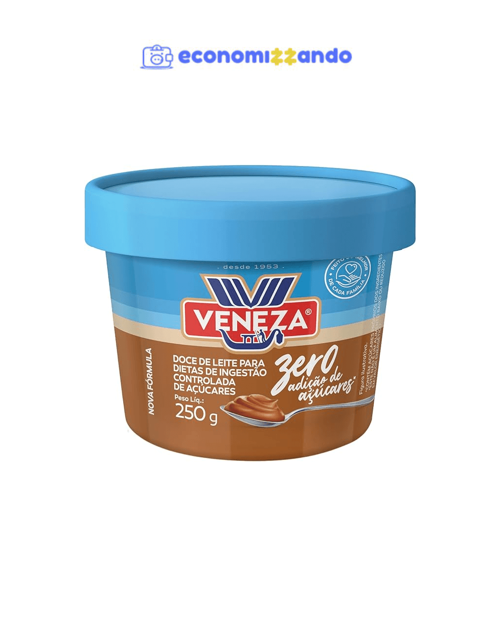 Veneza Doce de Leite Zero Adição de Açúcares 250g