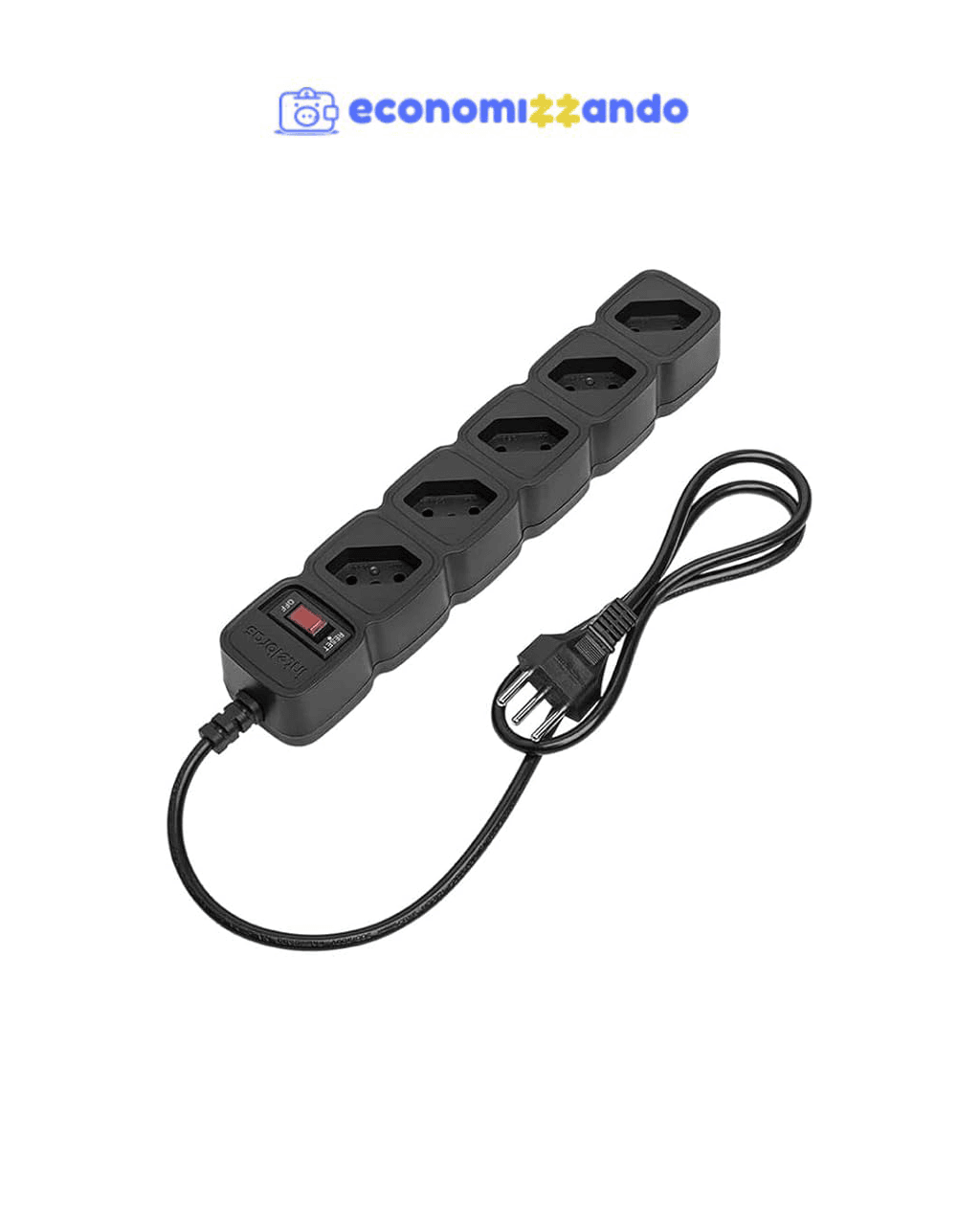 Protetor Eletrônico Filtro de Linha com 5 tomadas EPE 205 Preto Intelbras