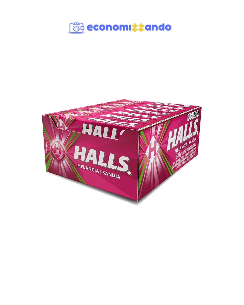 Bala Halls Melancia Caixa Com 21 Unidades De 28g