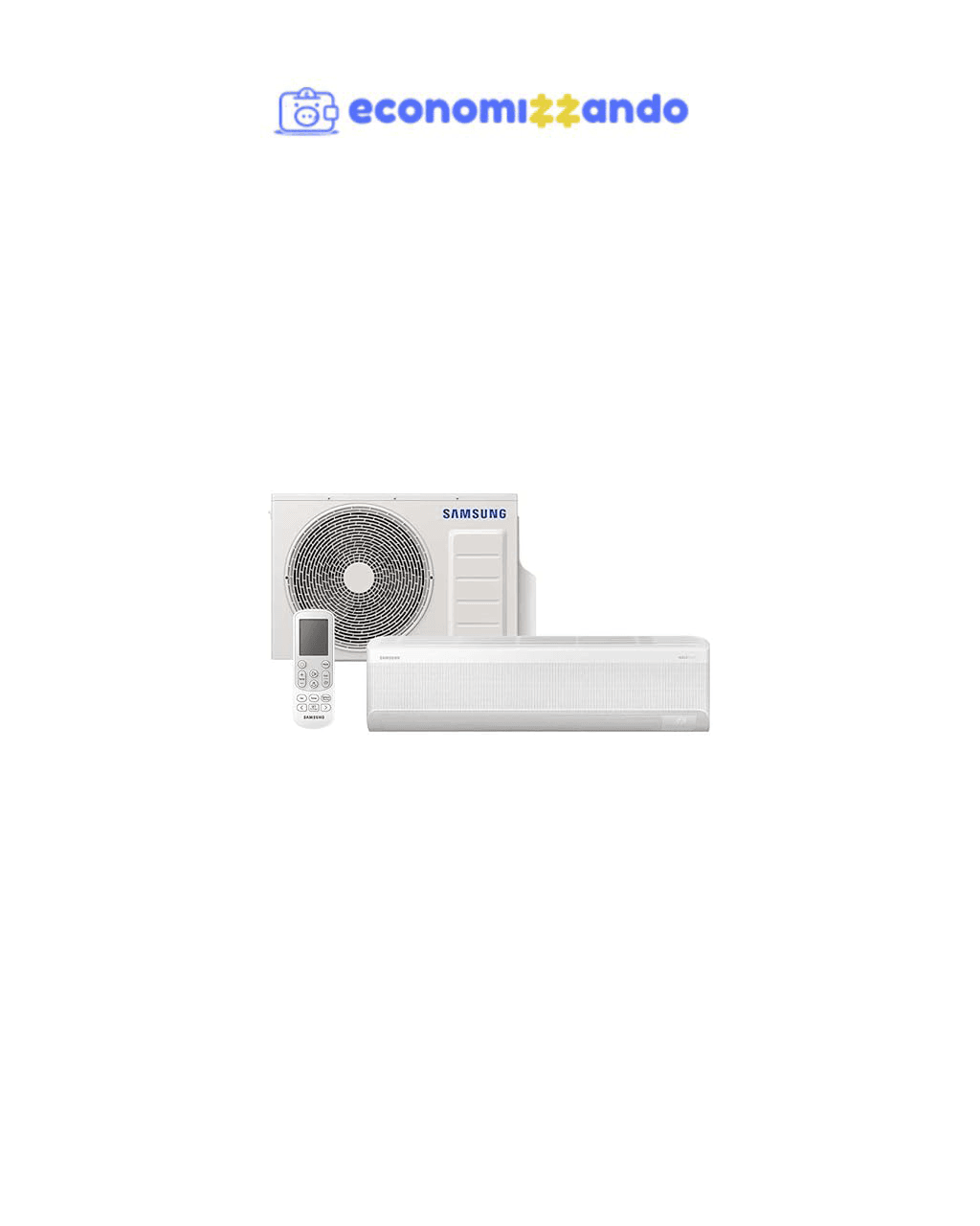 Samsung Ar-condicionado Split Inverter WindFree Connect AI 24.000 BTUs Frio Sem Vento AR24DYFAAWKNAZ 220V
