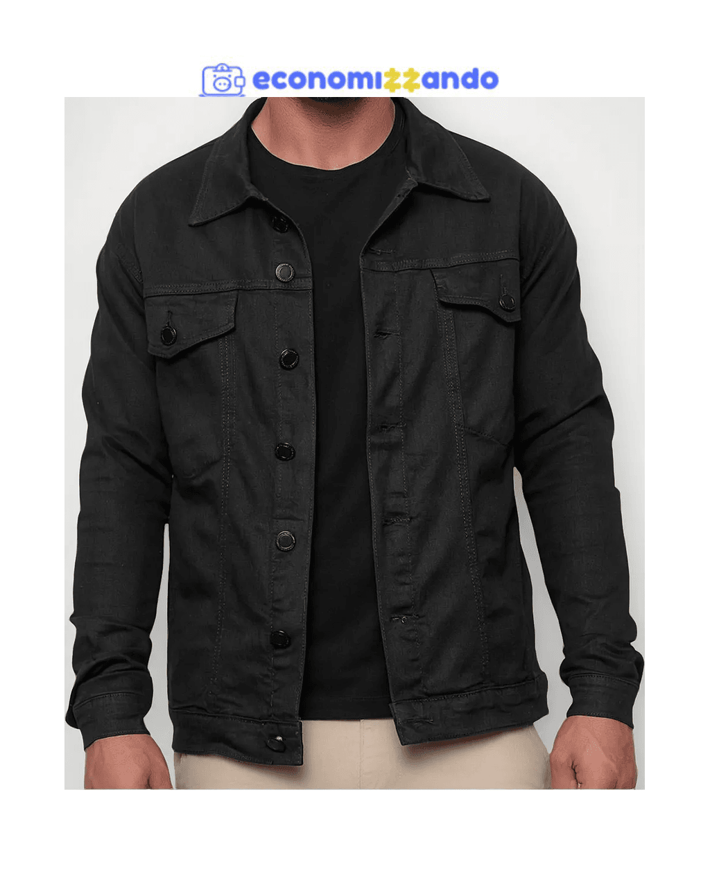 Jaqueta Masculina Sarja Jeans Slim Cores Clássicas Premium