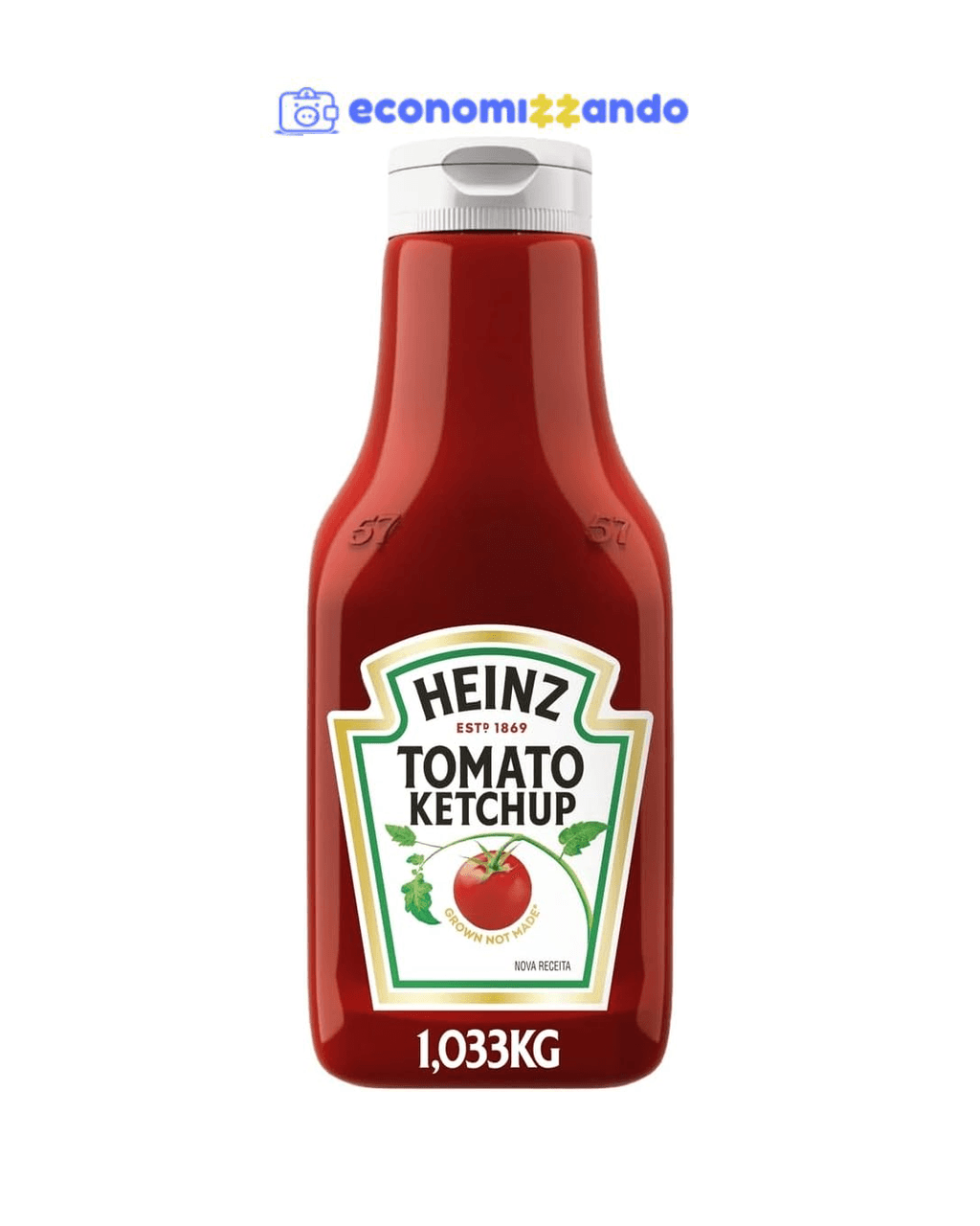 Heinz Ketchup Tradicional, 1,033KG - Tamanho Grande
