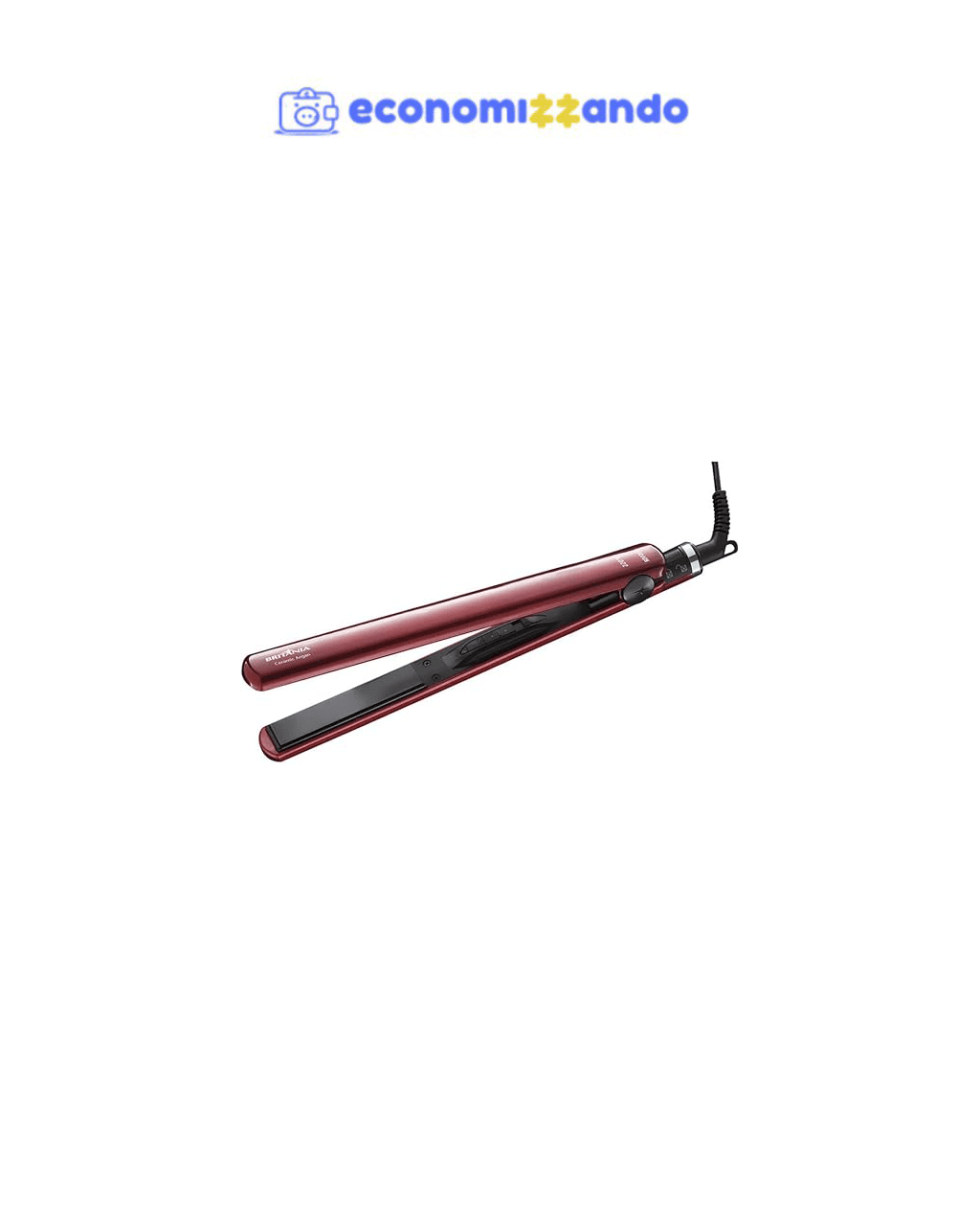 Prancha, Ceramic argan, 30w, Vermelho, Bivolt, , Britânia