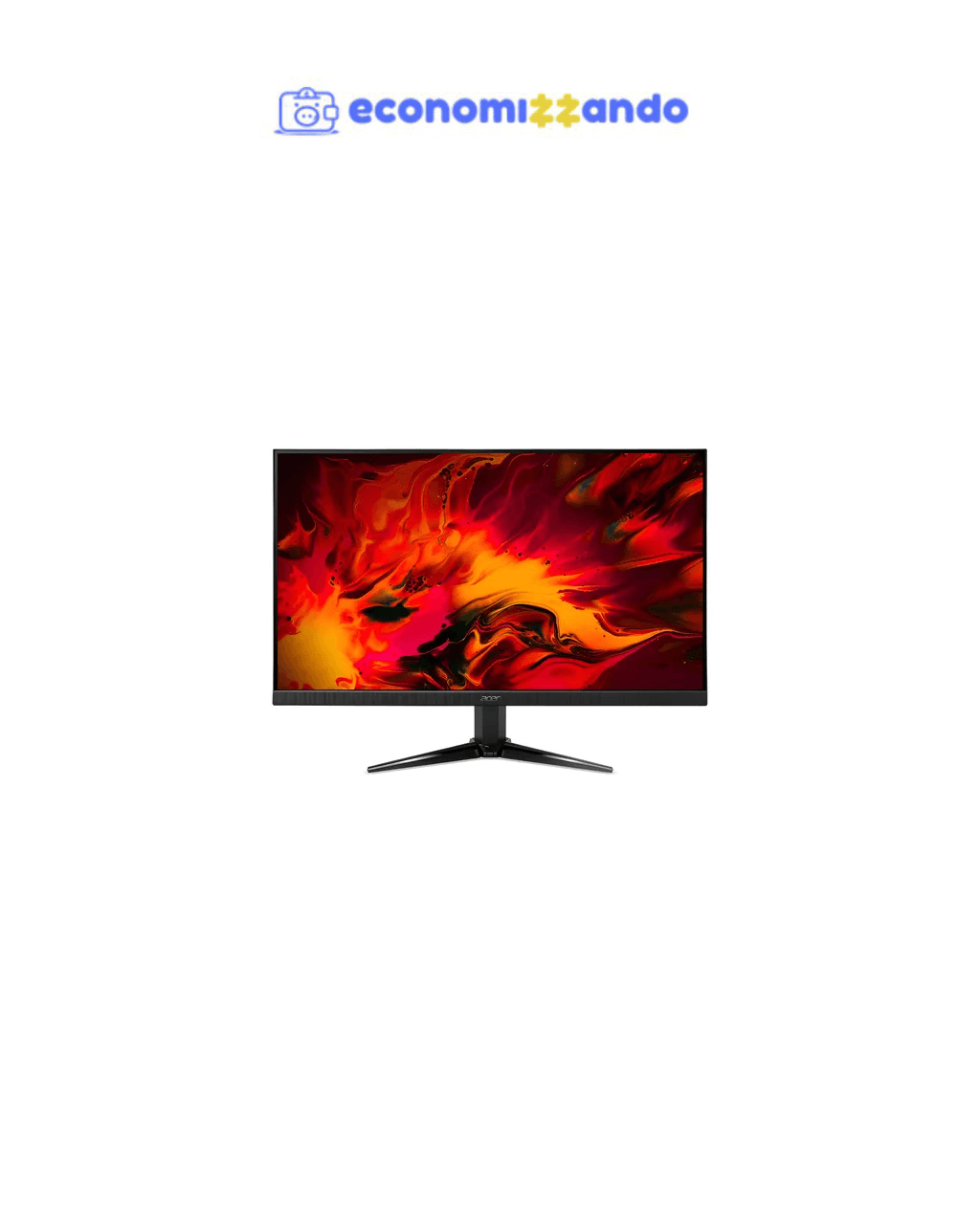 Monitor Acer Nitro Qg241y Ebii Ips 23.8 100hz Preto