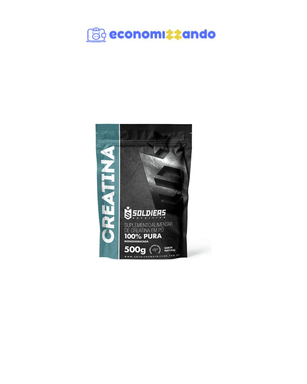 Creatina Monohidratada 500g Soldiers Nutrition Sabor Natural