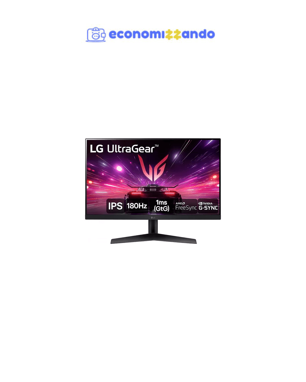 Monitor Gamer LG UltraGear 24” 24GS60F-B IPS Full HD 180Hz 1ms (GtG) NVIDIA® G-SYNC® AMD FreeSync™ 