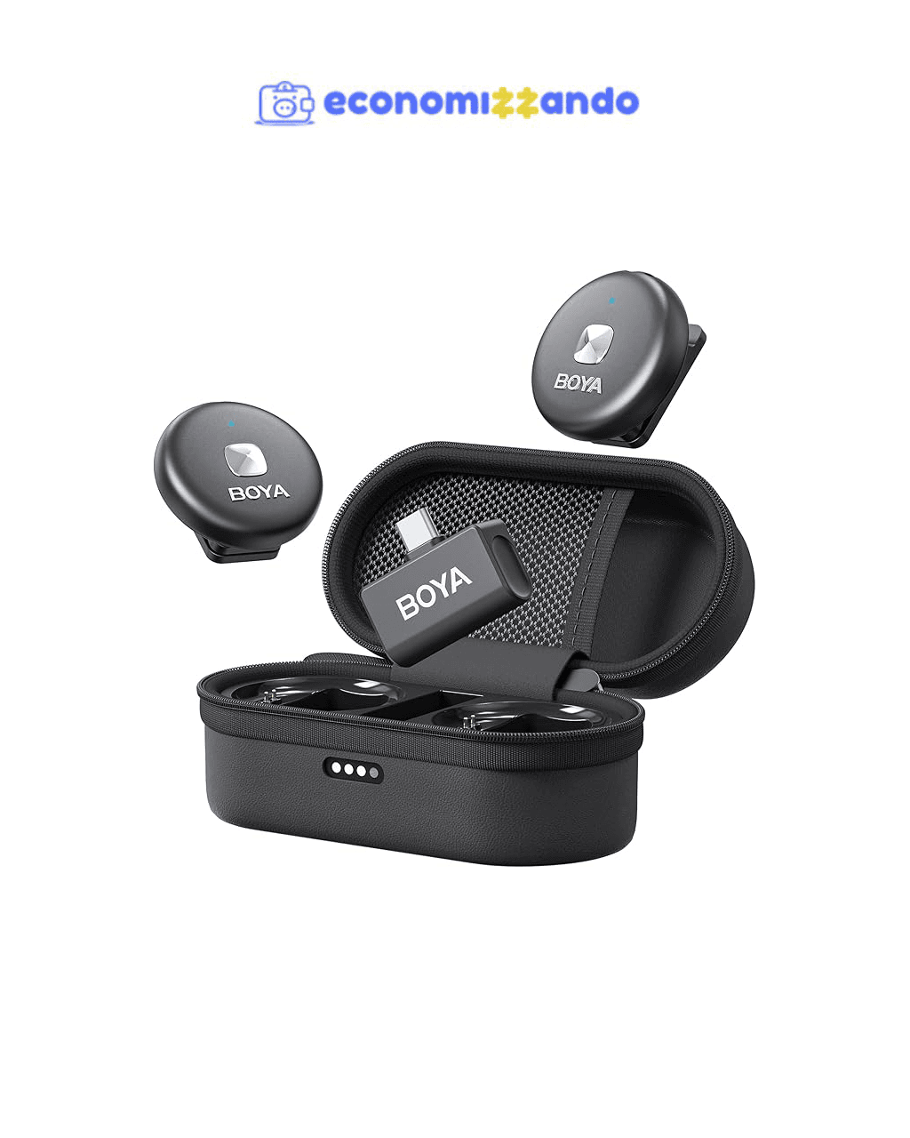 Microfone de lapela sem fio BOYA Omic-U para telefone Android,  Microfone de lapela sem fio USB-C