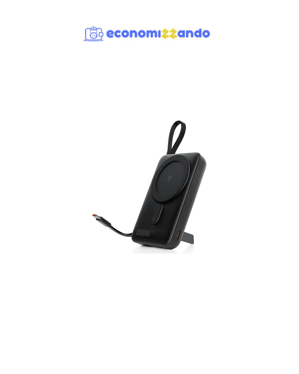 Power Bank 10000mAh, Carregamento Rápido 22.5W - Preto