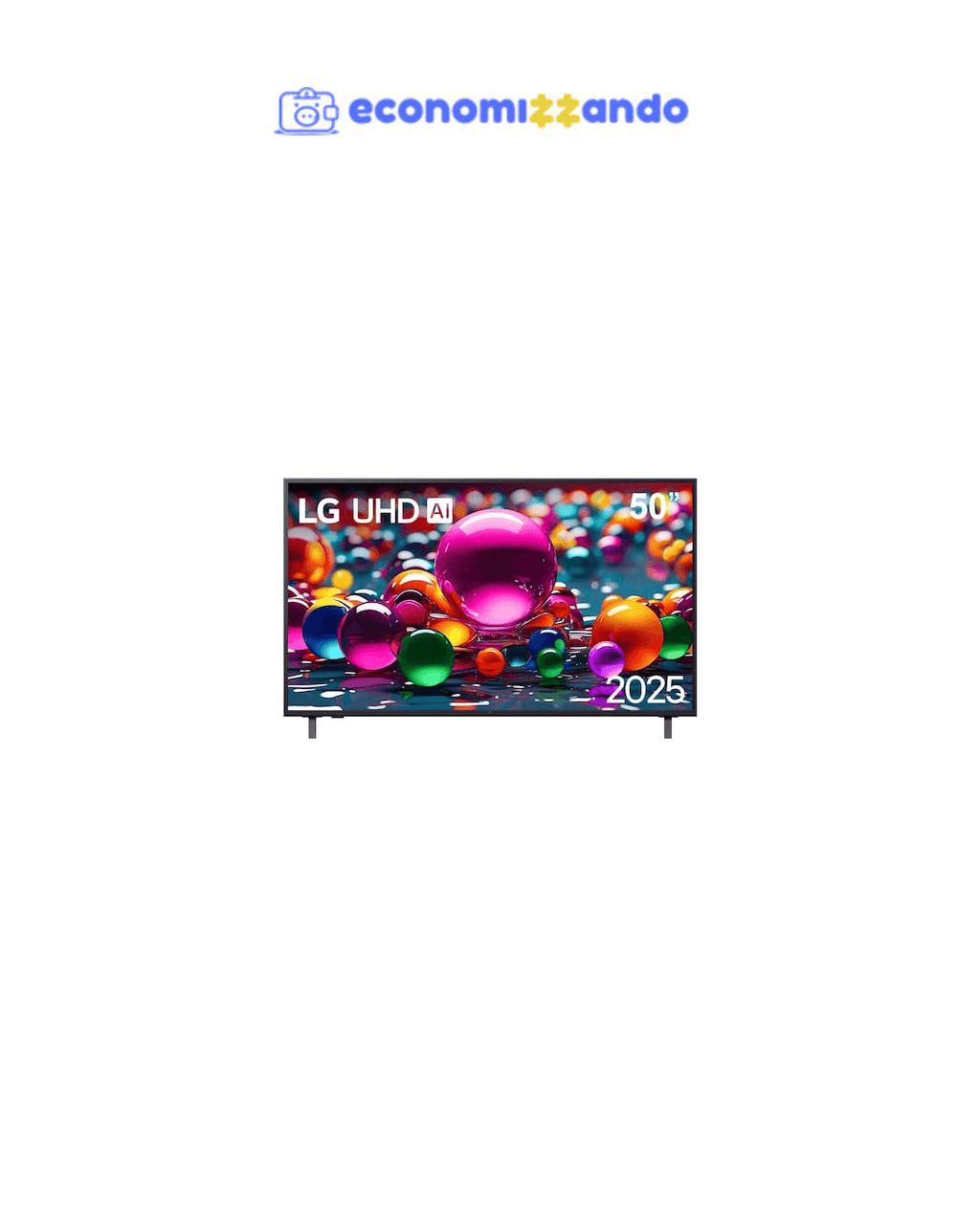 Smart TV 4K 50" LG Ultra HD 50UA8550PSA com Processador a7 Gen8 AI, Otimizador de Jogos, Wi-Fi, Bluetooth, webOS 25 e Controle Smart Magic