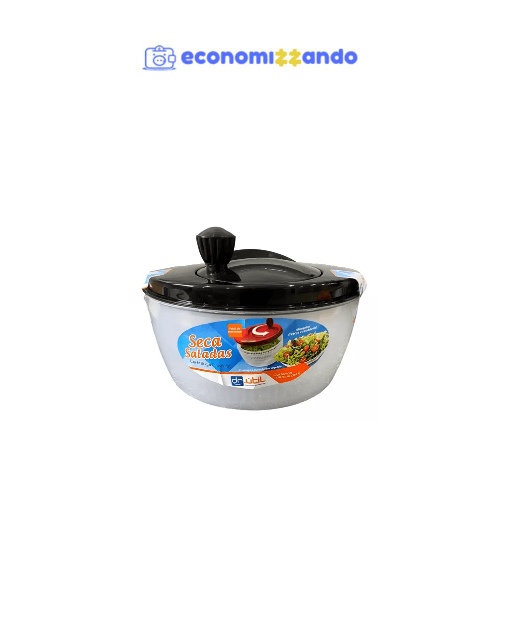 Centrífuga De Salada Secador Verduras  Manual 4 Litros