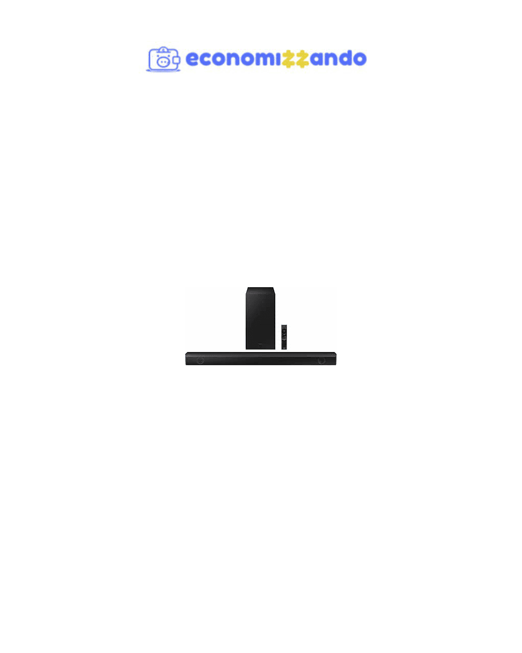 Soundbar Samsung HW-B550, com 2.1 canais, Dolby Digital