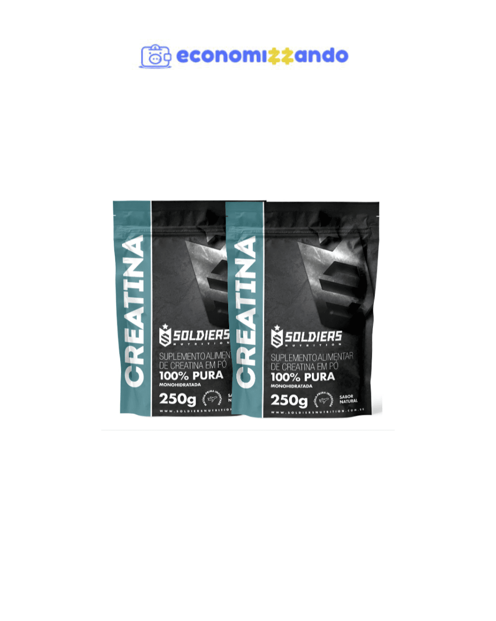 Kit: 2 Creatinas Monohidratada 250g - Soldiers Nutrition