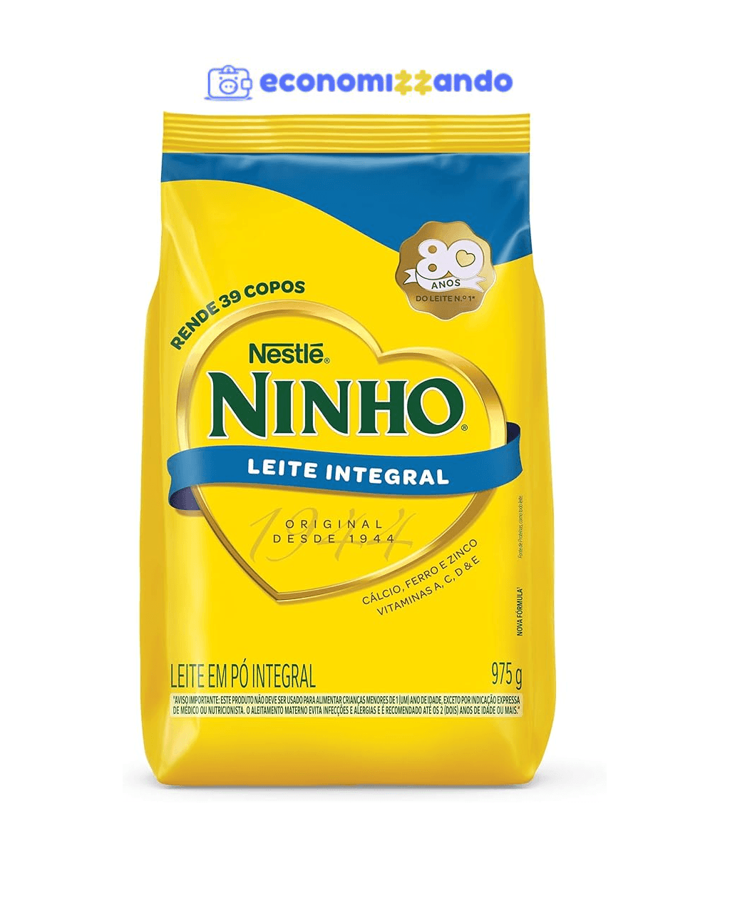 Leite em Pó Ninho Integral Sachê 975g