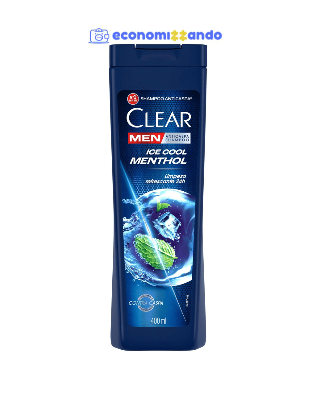 Clear Shampoo Men Anticaspa Ice Cool Menthol 400Ml