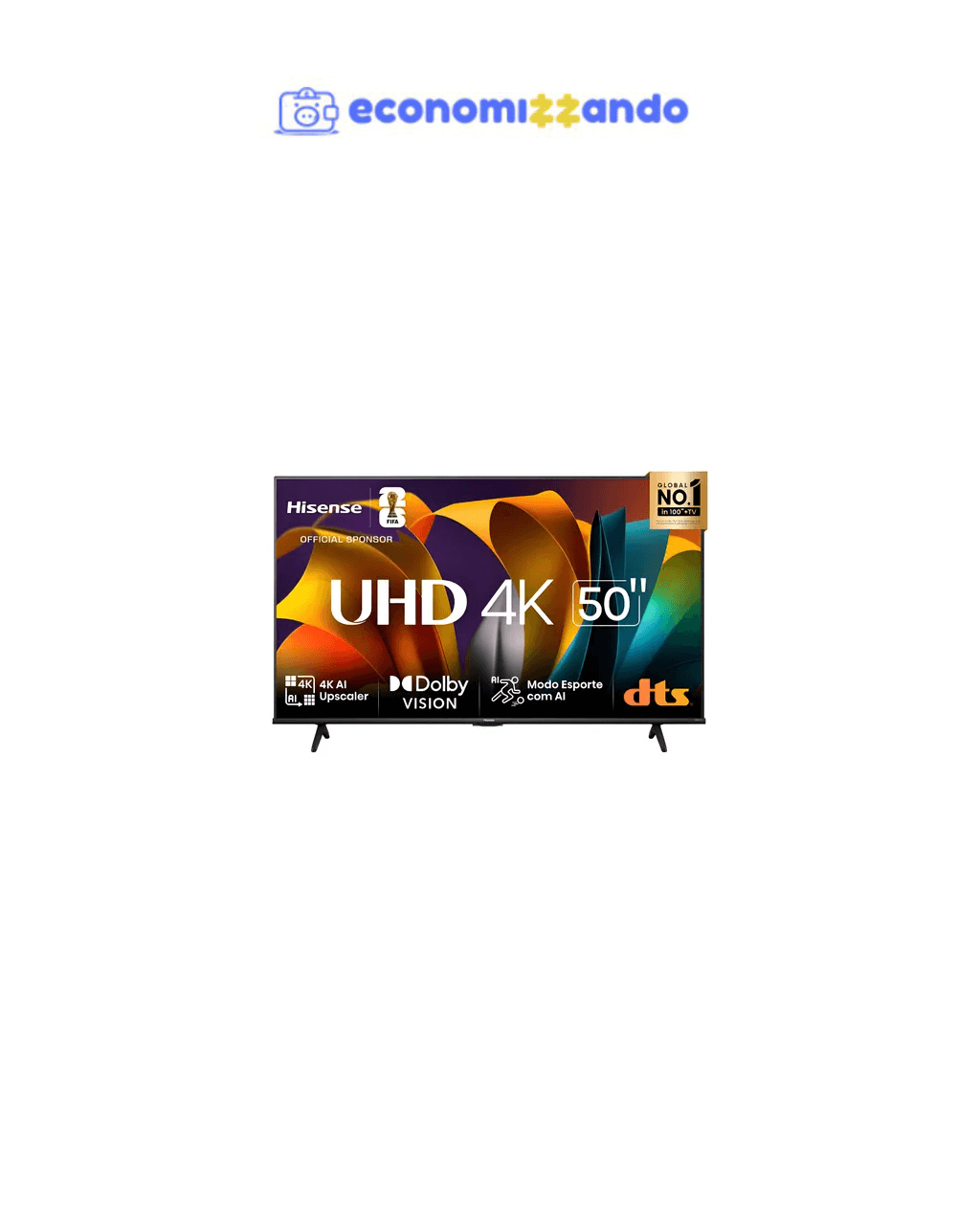 Hisense Smart TV UHD 4K DLED 50" Polegadas 50A6N 