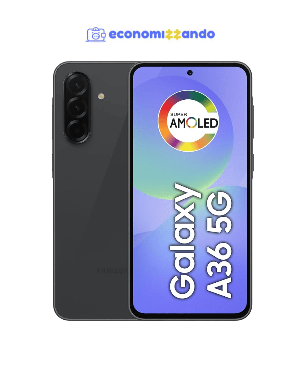 Celular Samsung Galaxy A36 5G 128GB, 6GB RAM, Câmera 50MP, IP67, Super AMOLED 6.7", Recursos AI, Preto