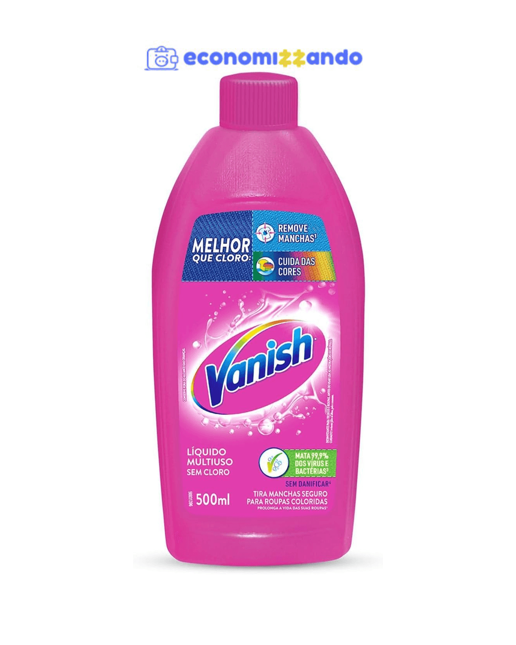 Vanish Tira Manchas Líquido Multiuso Para Roupas Coloridas 500Ml