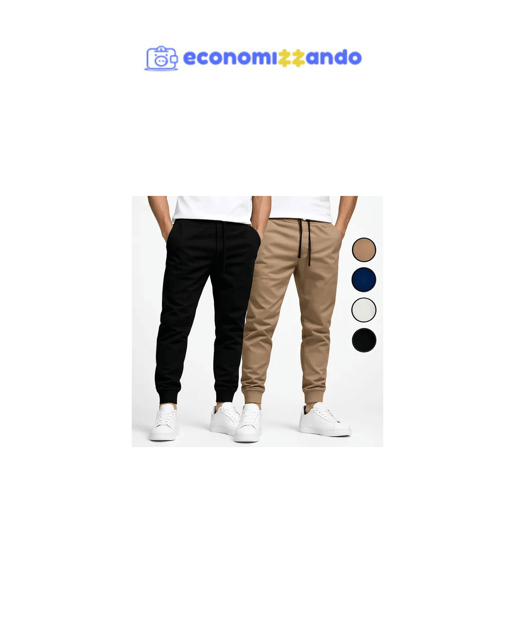 Kit 2 Calças Jogger Camuflada Sarja Masculina Punho Elastico